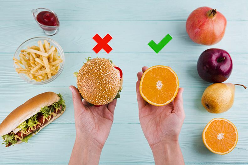 Fast food snacks are replaced with fruits to lose weight