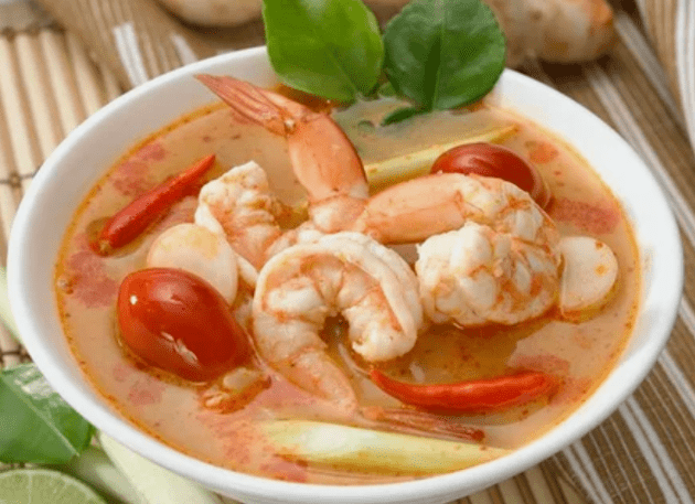Soup tom yam with shrimp